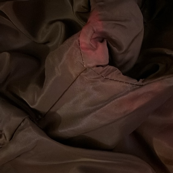 Vintage Faux Leather Brown BeltedTrench Coat 10 - Picture 6 of 8
